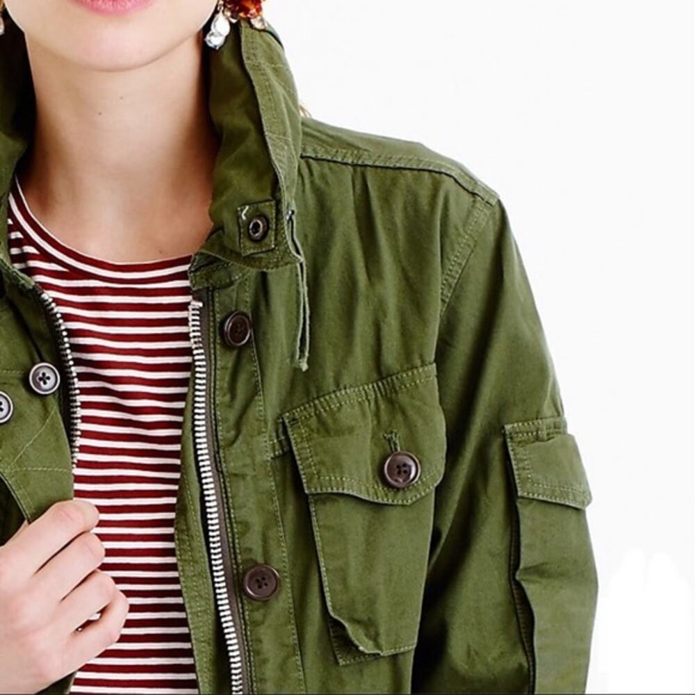 J. Crew XS Field Mechanic Jacket Green ASO Meghan Markle Favorite - Picture 7 of 10